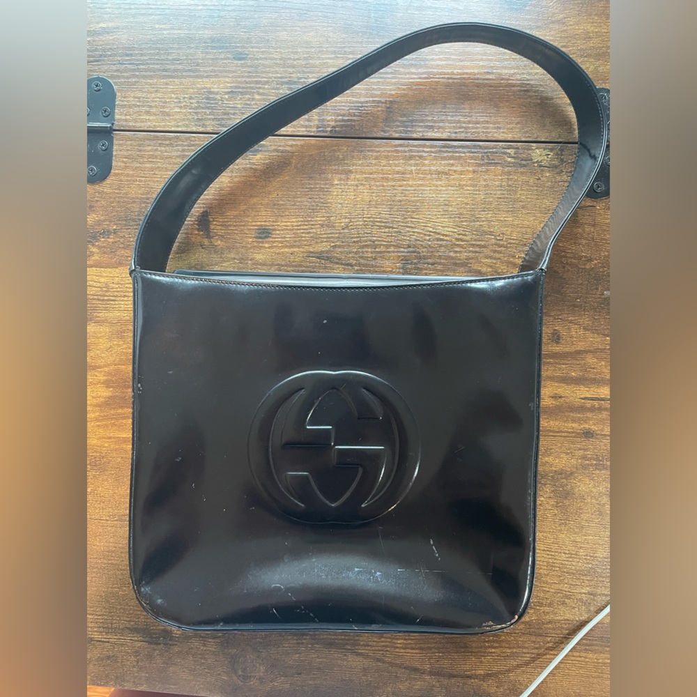 Gucci, Tom Ford Black Patent Leather Shoulderbag - Picture 2 of 15